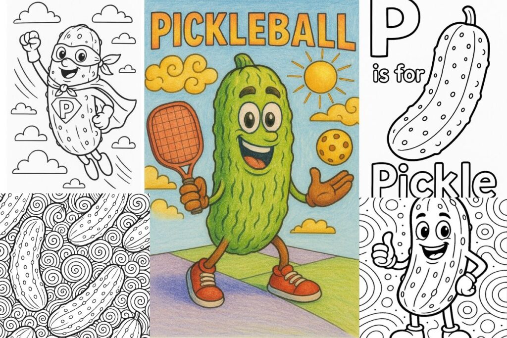 free printable pickle coloring pages pdf