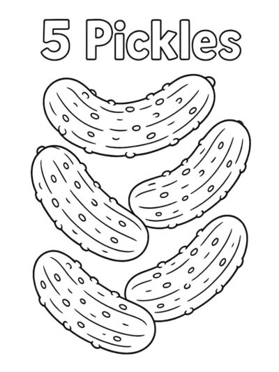 easy pickles coloring page