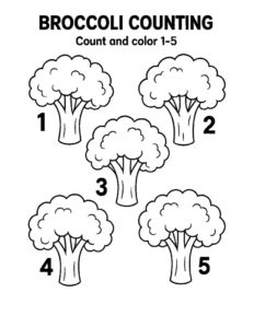 broccoli counting printable