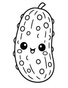 cute pickle coloring pages