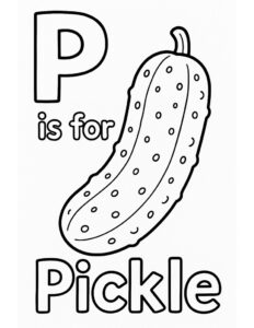 pickling coloring spelling printable 