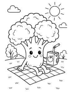cute picnic coloring pages