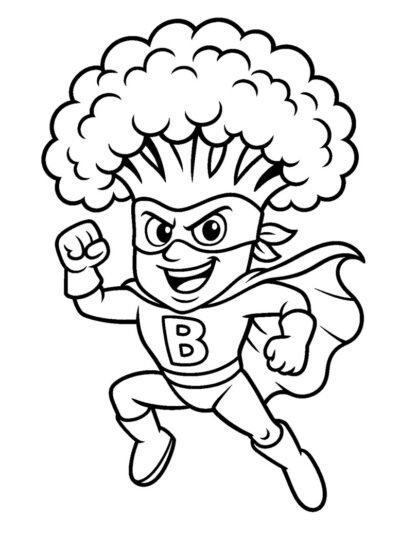Free Broccoli Coloring Pages
