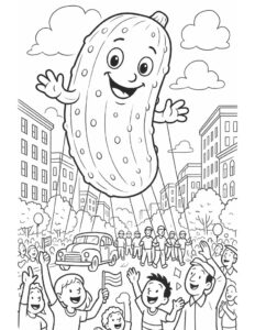 pickle parade balloon coloring printable