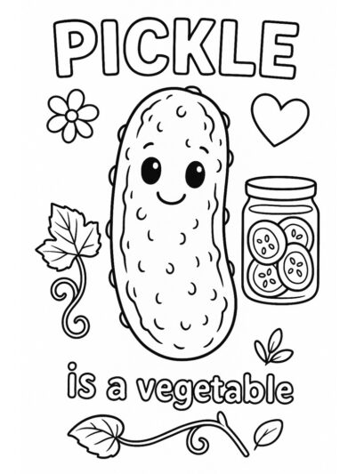pickle Cute Educational Printable