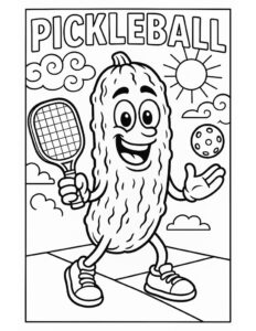 pickleball coloring page printable free