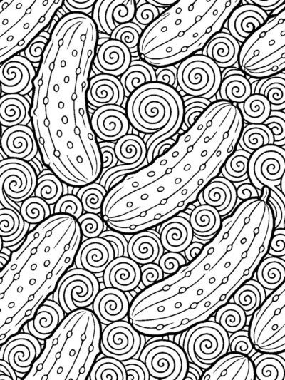 pickles pattern coloring page