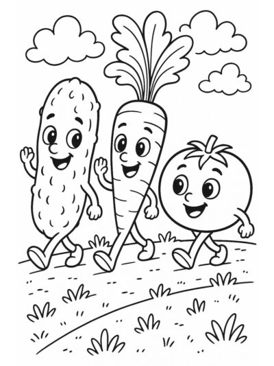 vegetable coloring page, pickle coloring