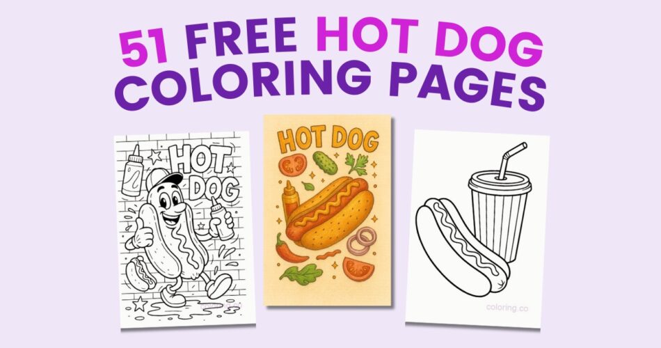 51 hot dog coloring pages for all ages