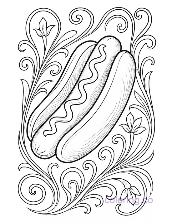 Art Nouveau Hot dog
