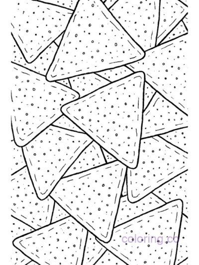 tortilla chip coloring page