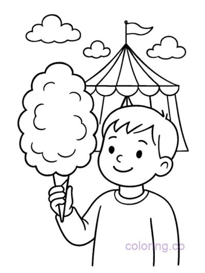 Free Cotton Candy Coloring Pages
