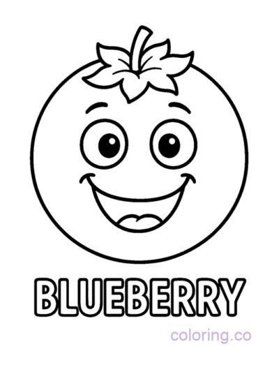 Free Blueberry Coloring Pages