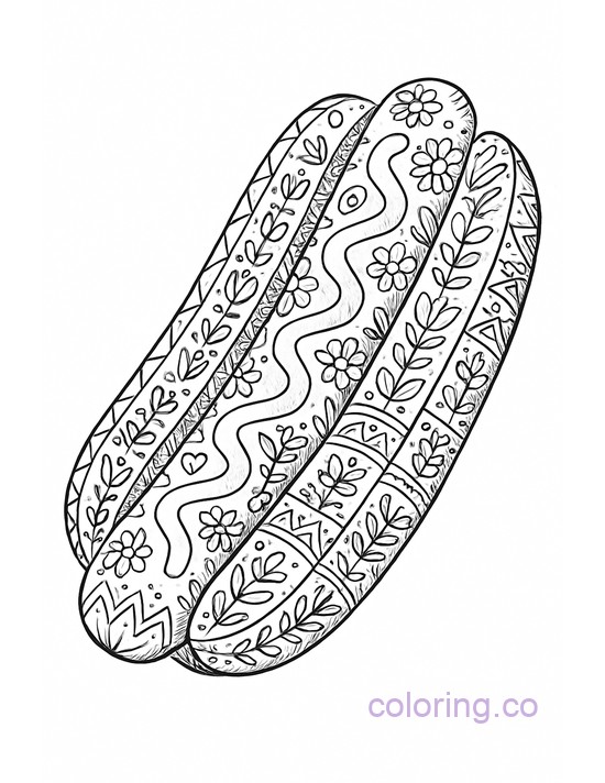 Folk Art Hot dog