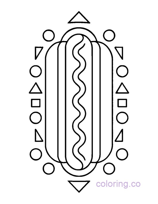 Intricate Geometric Hot dog 