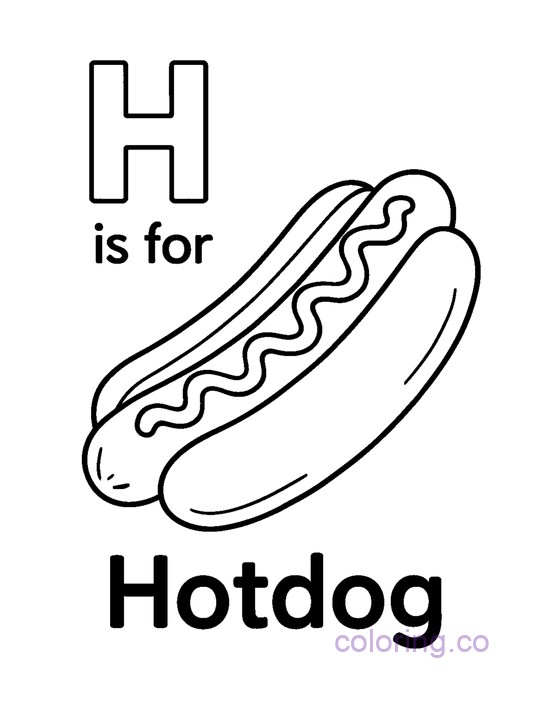 H is for Hotdog 