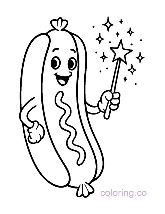 Magical Hotdog with Wand