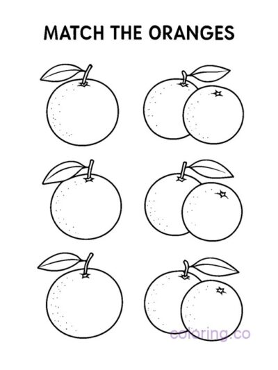 Fun Orange Matching Activity for Preschoolers