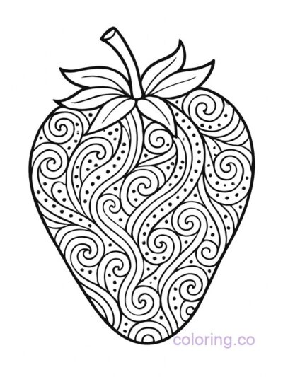 detailed strawberry mandala