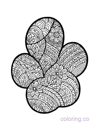 Intricate Popcorn Zentangle Coloring Page