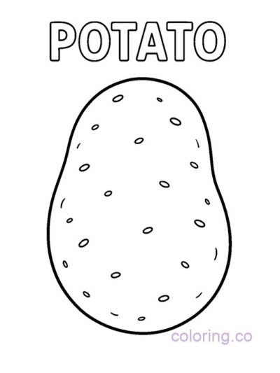 Free Potato Coloring Pages