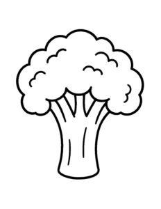 easy broccoli coloring pdf