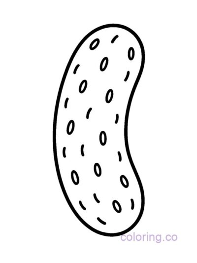 Fun and Simple Pickle Coloring Page for Kids