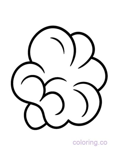 Adorable Popcorn Coloring Page for Kids