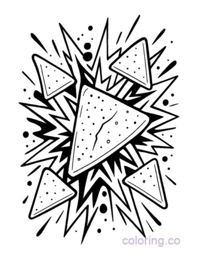 Street Art Chips Coloring Page for Teens