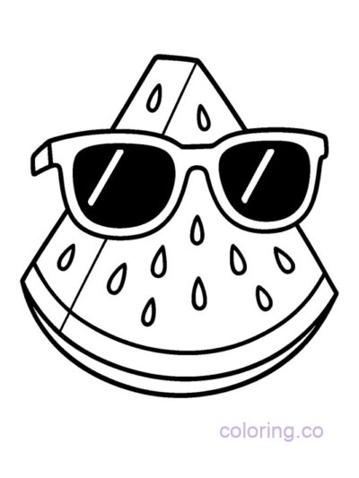 Free Watermelon Coloring Pages