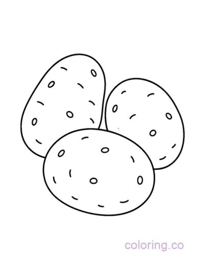 Fun and Easy Potatoes Coloring Page for Kids