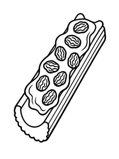 celery ants on a log coloring page