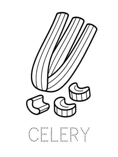 celery color and trace free printable sheet
