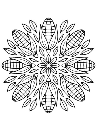 corn mandala for beginners