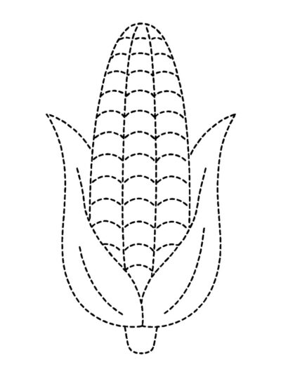traceable corn coloring page