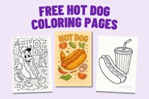 51 free printable hot dog themed coloring pages