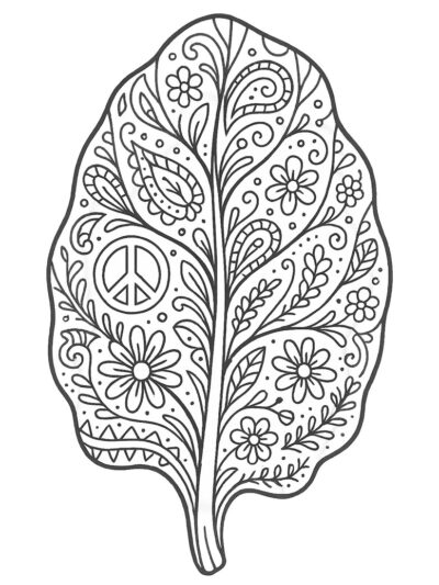 paisley coloring pages, hippie coloring pages