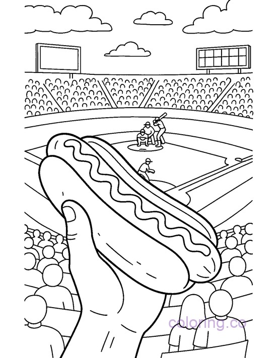 Hot dog at Baseball Stadium