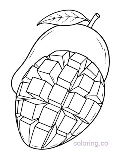 Fun Mango Coloring Page for Kids and Teens