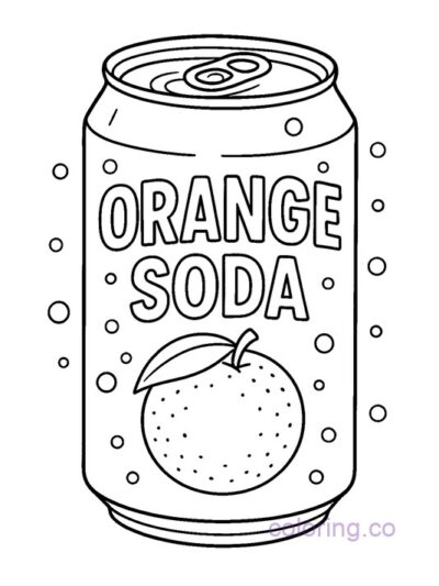orange soda coloring page