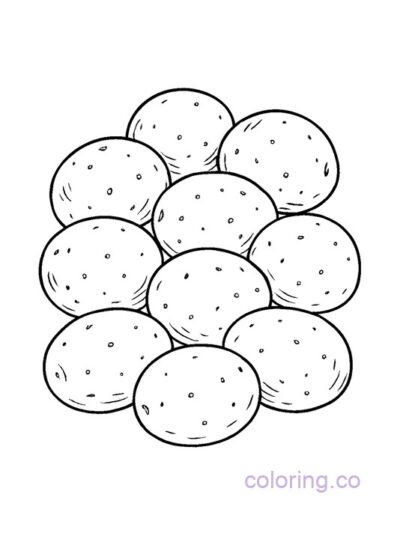 Fun Baby Potatoes Coloring Page for Kids