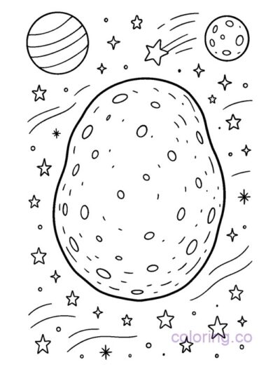 Potato Planet Coloring Page for Kids