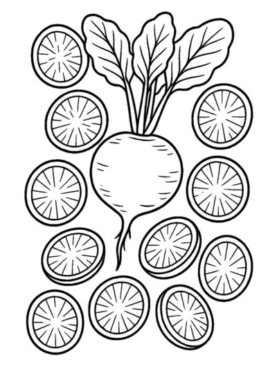 Free Radish Coloring Pages