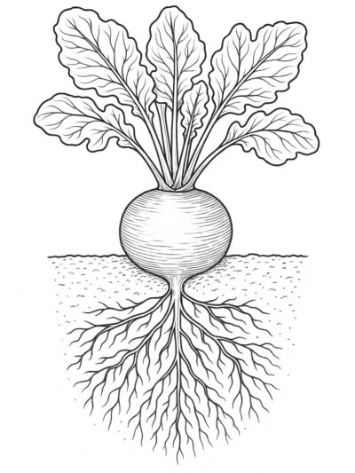 radish adult coloring page free