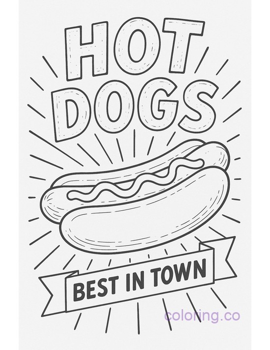 Vintage Hot dog Sign
