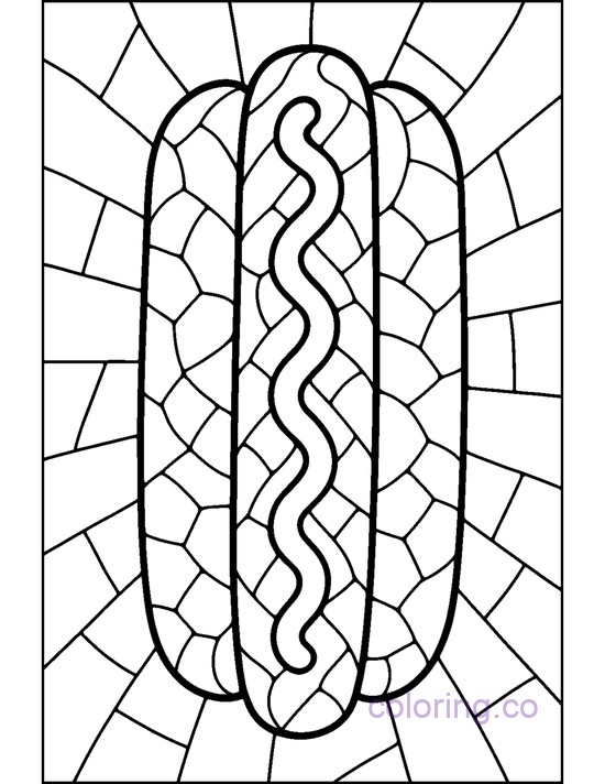Stained Glass Hot dog