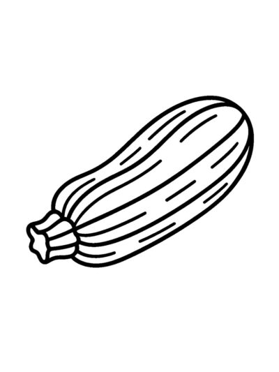 easy kids zucchini coloring page