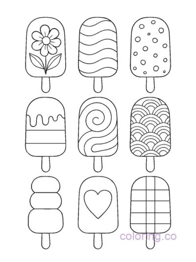 Fun Popsicle Coloring Page for Teens