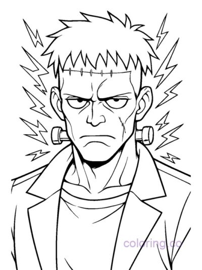 Anime Frankenstein Coloring Page