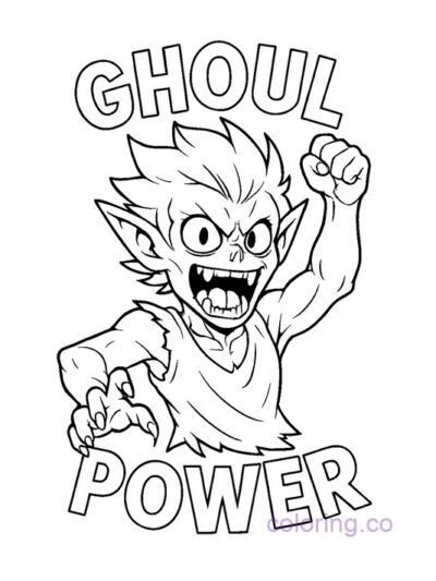 Anime Monster Coloring Page